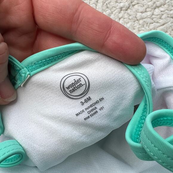 Wonder Nation Shimmer Colorful 3-6 Months Swimsuit - Picture 7 of 7